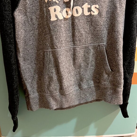 Roots Black & Grey Hoodie Women's Medium - Picture 2 of 7